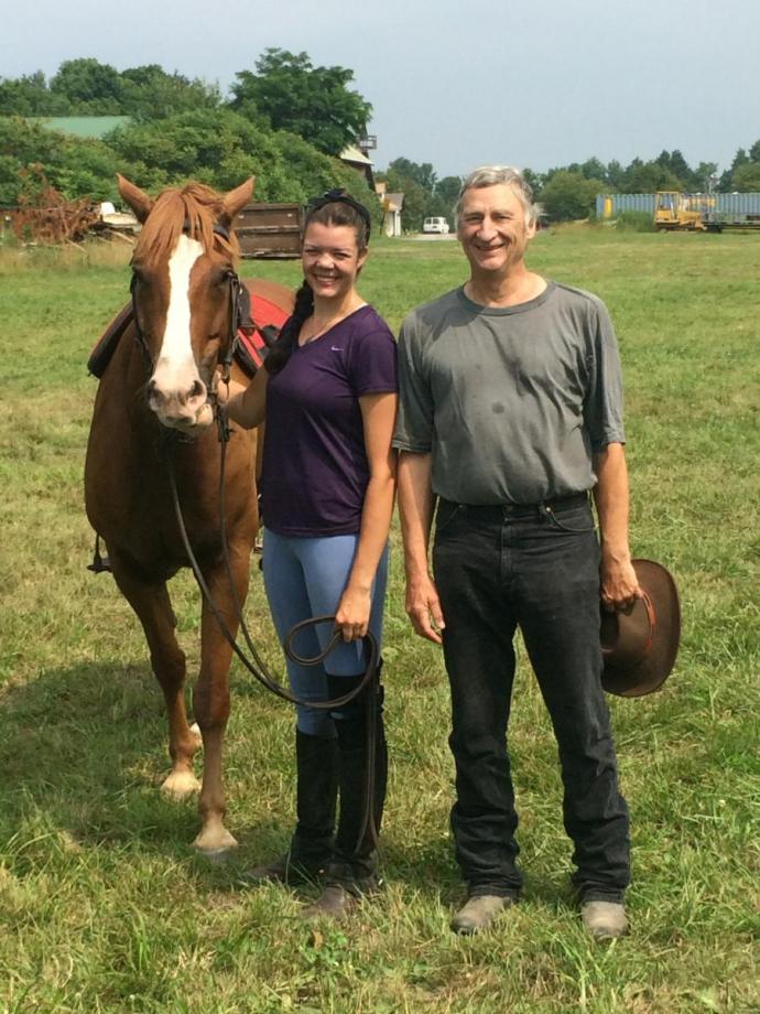 Maggie and I with the horse-wizard, Art! 