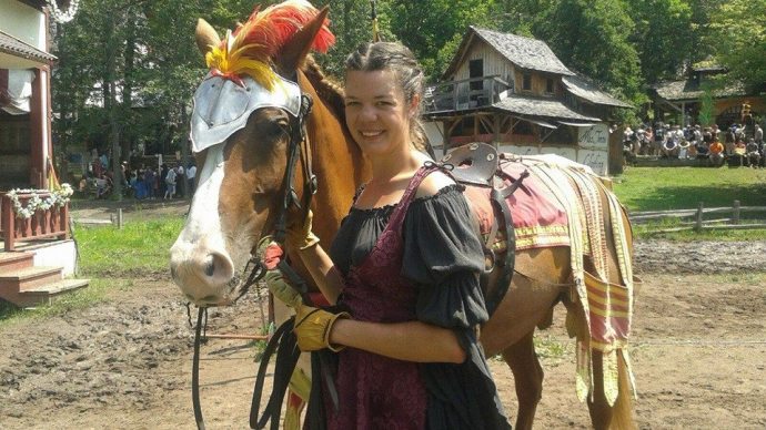 Maggie and I after our show. Extremely happy with her! 