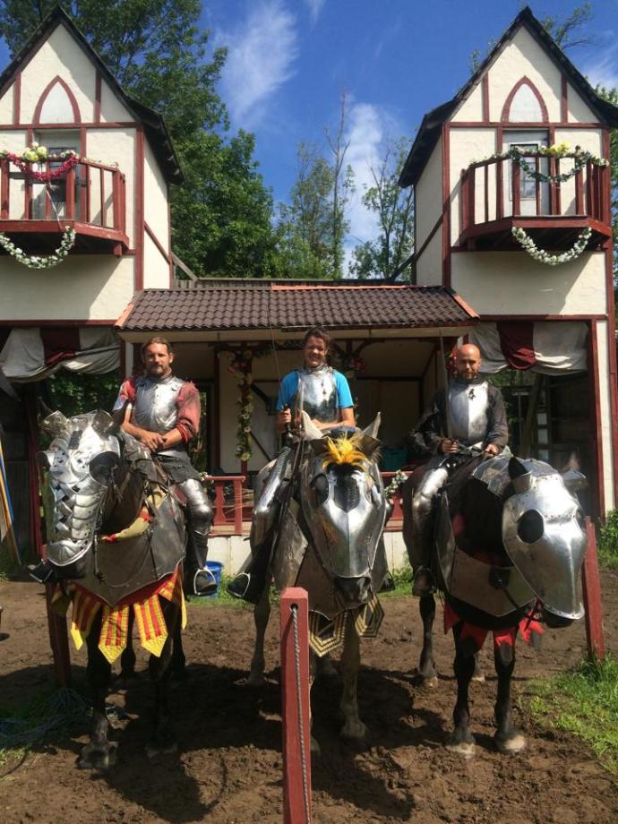 Preparing for the final weekend at Sterling Renaissance Festival! Yey Marcus, such a good old man! 