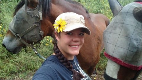Right off the trailer with my gals Christine and Daisy. Notice the cheery excitement... this was before I met the terrors of Louisiana! 