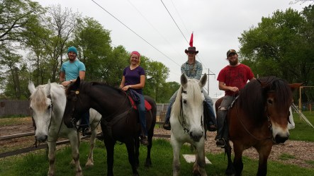 The team at practice Friday before the show